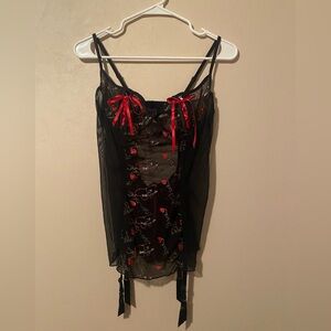 Shirley of Hollywood Lingerie top XL Valentines Day design
